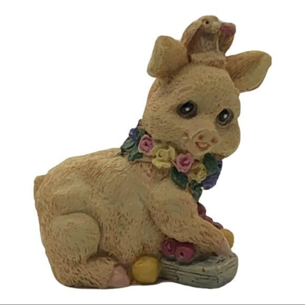 🐞Pig Figurine Easter Bunny‎ Collectible Home Farm 3”